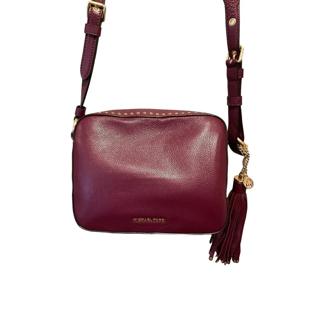 Michael Kors burgandy leather Brooklyn bag - Picture 3 of 10